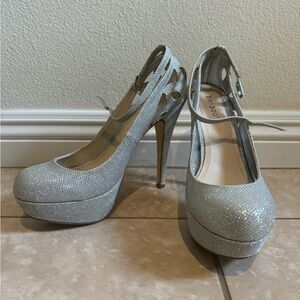 Silver Glittery Heels